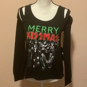 Rock and republic size small black Marry Kissmass “kiss” music shirt Small